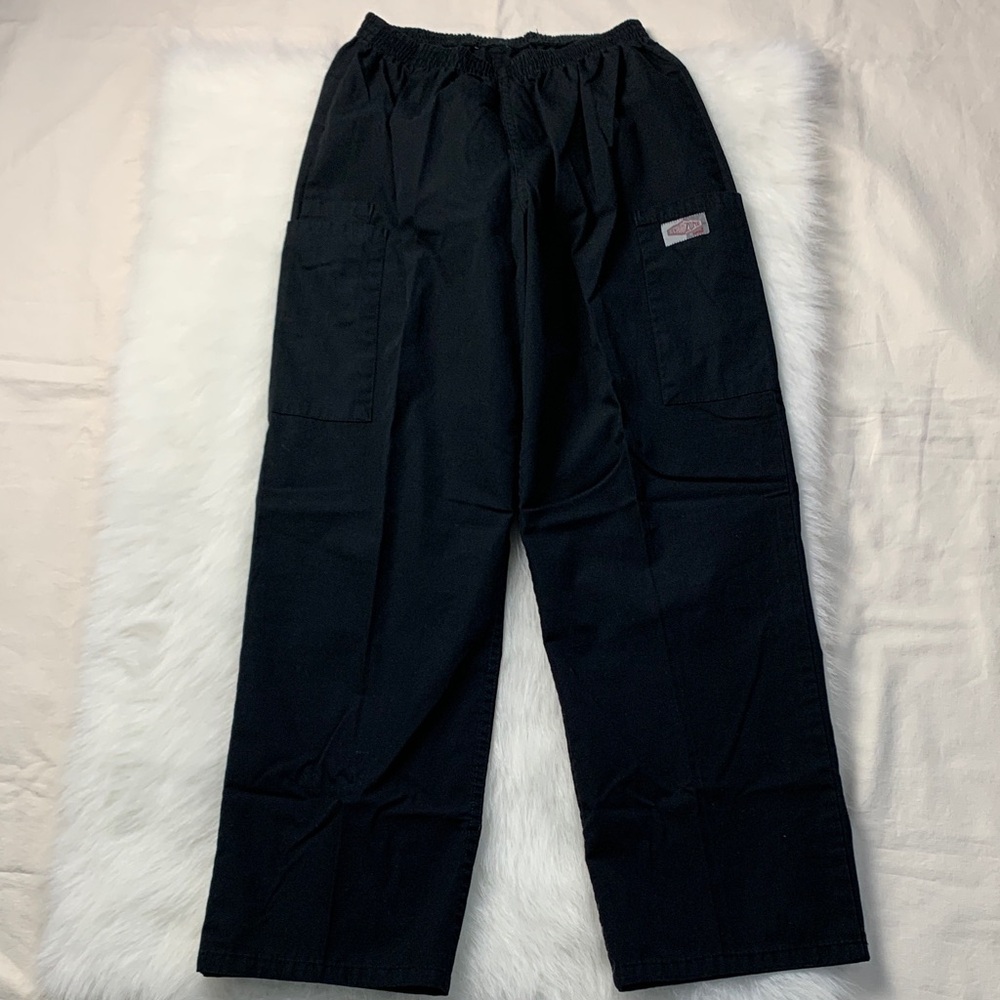Women's Black Cargo Scrubs Pants